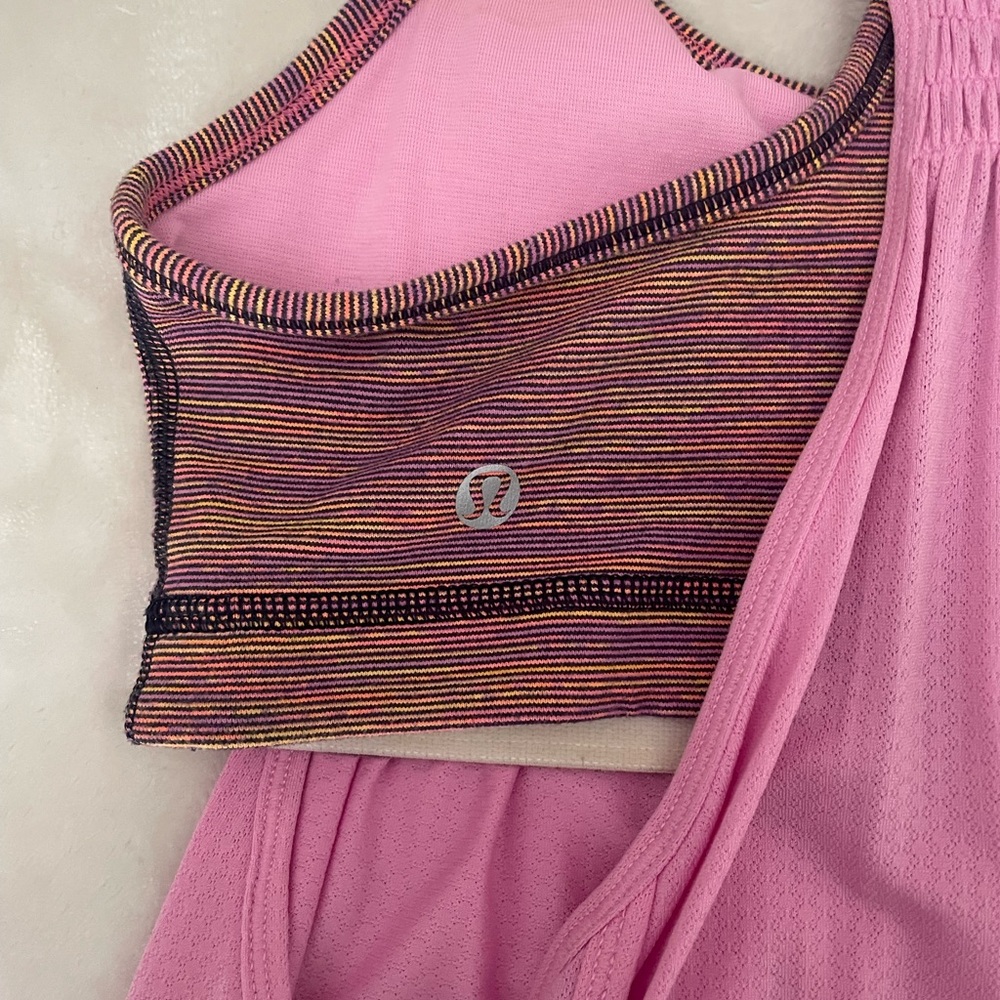 Pink Lululemon Racerback Tank Top - Picture 3 of 3